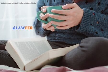 Judiciary aspirant studying Constitution of India