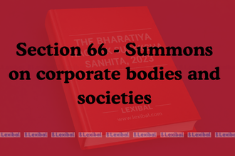 Section 66 - Summons on corporate bodies and societies