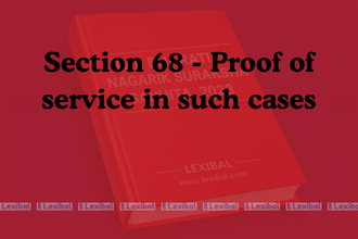 Section 68 - Proof of service in such cases