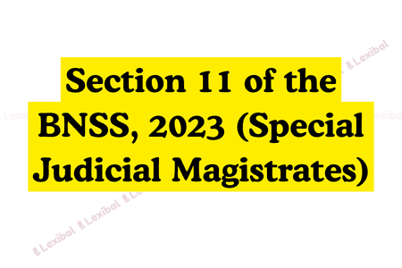 Section 11 of the BNSS, 2023 (Special Judicial Magistrates)