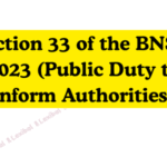 Section 33 of the BNSS, 2023 (Public Duty to Inform Authorities)