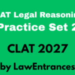 CLAT Legal Reasoning Practice Set 2 | CLAT 2027 Series