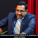 Judicial Internship Opportunity under M. M. Sundresh at Supreme Court of India
