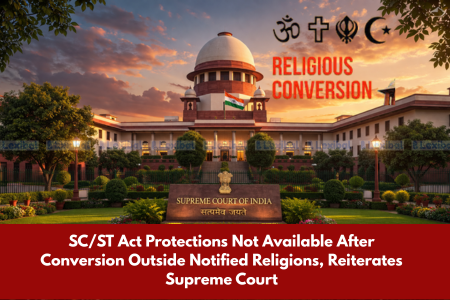 SC ST Act Protections Not Available After Conversion Outside Notified Religions, Reiterates Supreme Court