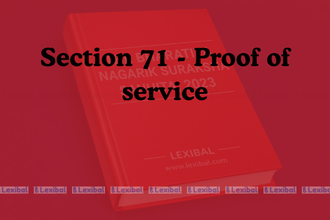 Section 71 - Proof of service