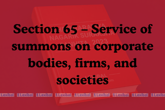 Section 65 – Service of summons on corporate bodies, firms, and societies