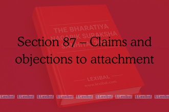 Section 87 – Claims and objections to attachment