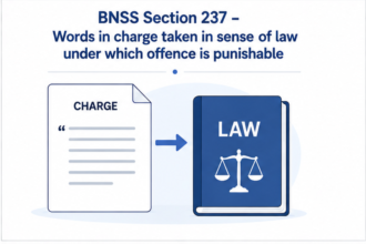 Section 237 – Words in charge taken in sense of law under which offence is punishable