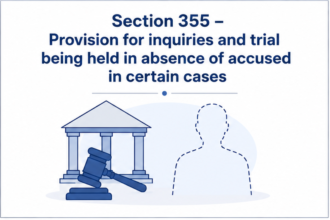 Section 355 – Provision for inquiries and trial being held in absence of accused in certain cases