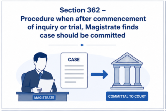 Section 362 – Procedure when after commencement of inquiry or trial, Magistrate finds case should be committed