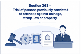 Section 363 – Trial of persons previously convicted of offences against coinage, stamp-law or property