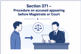 Section 371 – Procedure on accused appearing before Magistrate or Court