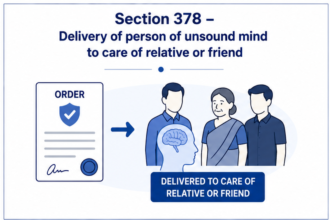 Section 378 – Delivery of person of unsound mind to care of relative or friend