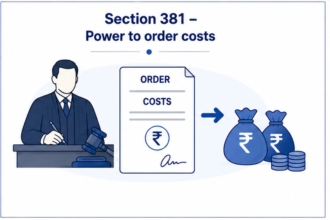 Section 381 – Power to order costs