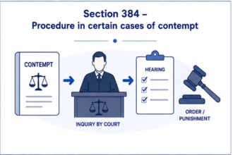 Section 384 – Procedure in certain cases of contempt